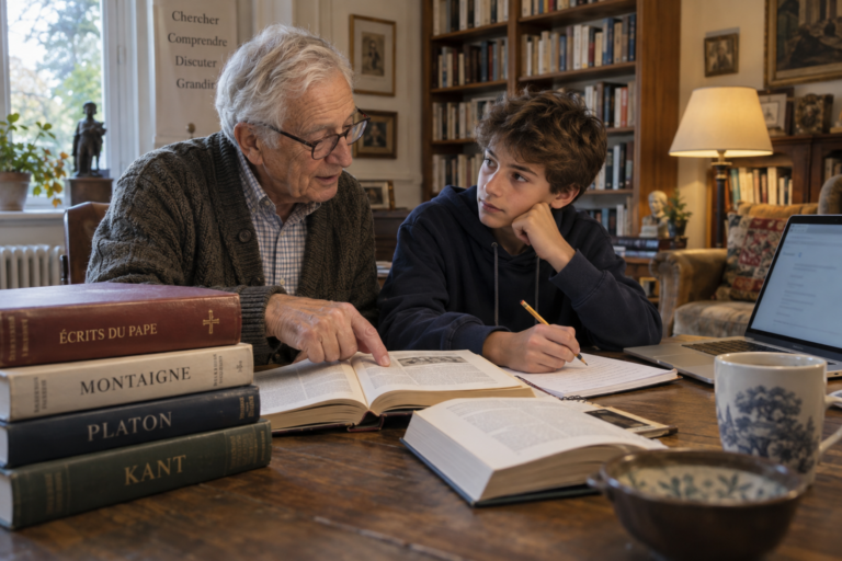 Grand père et petit fils