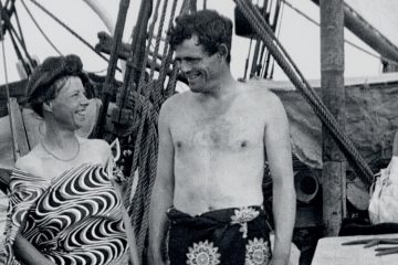 Jack et Charmian London à bord du Snark, îles Samoa, 1908